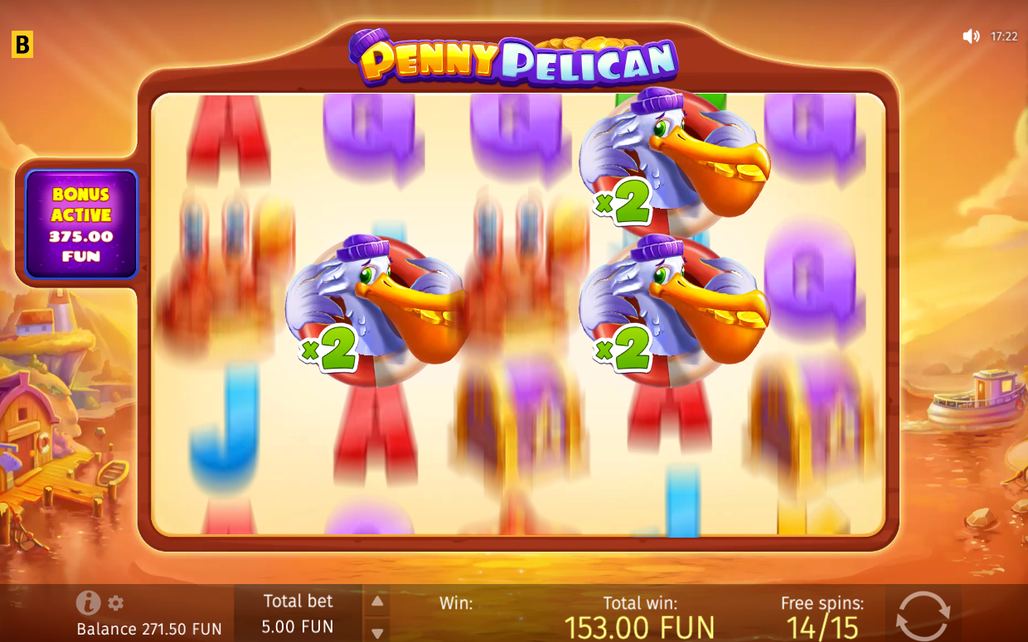 Free Spins-läget med kvarvarande antal snurrar